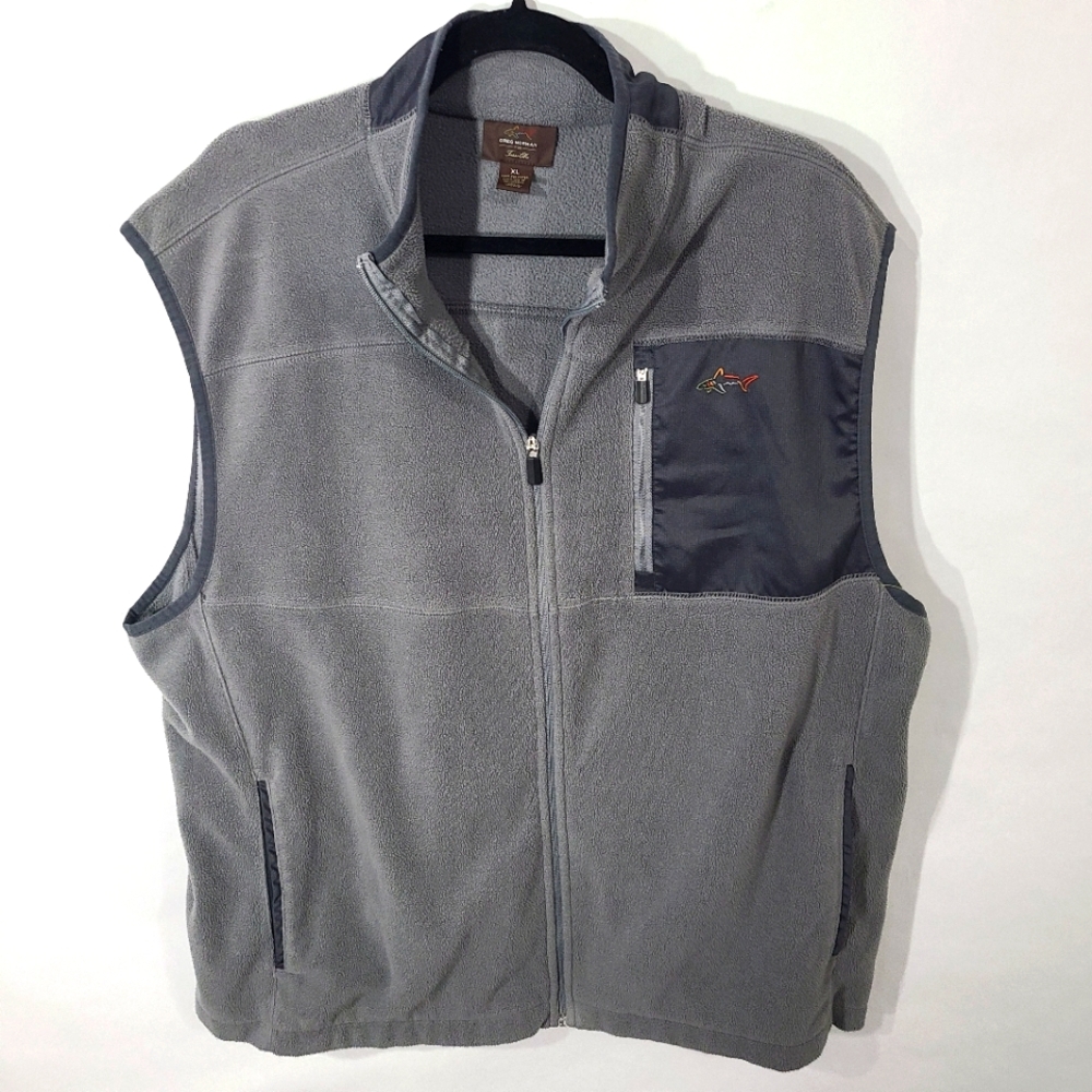 Greg Norman for Tasso Elbo Men's XL Gray Vest Full Zip Front Outdoors
